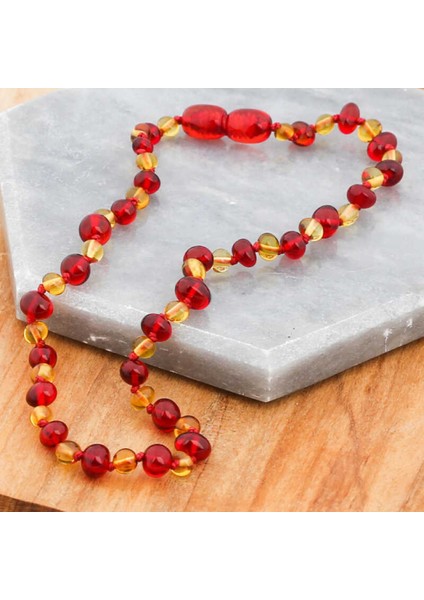 Bebek Damla Kehribar Diş Kolye CSR2183526 fırsatları