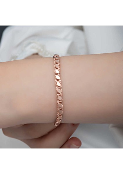 Gümüş Rose Pullu Zincir Kadın Bileklik CSR2185321 modelleri