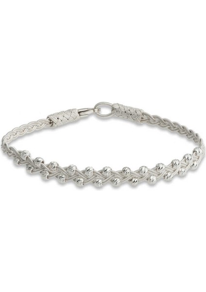 Gümüş Kazaziye Örgü Bileklik CSR2184656 modelleri