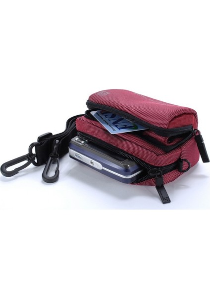 Profilo Medium Kompakt Kamera Çantası Vlog Kamera Uygun 17 x 10 x 7,5 cm Kırmızı fiyatları