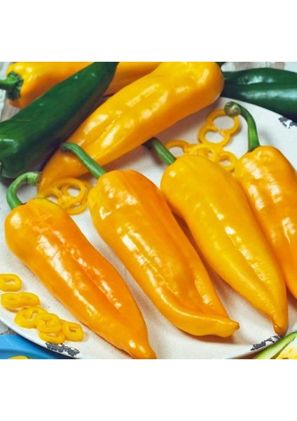 Nadir Tür Corno Di Toro Giallo Sarı Italyan Kapya Biber Tohumu (10 Tohum)