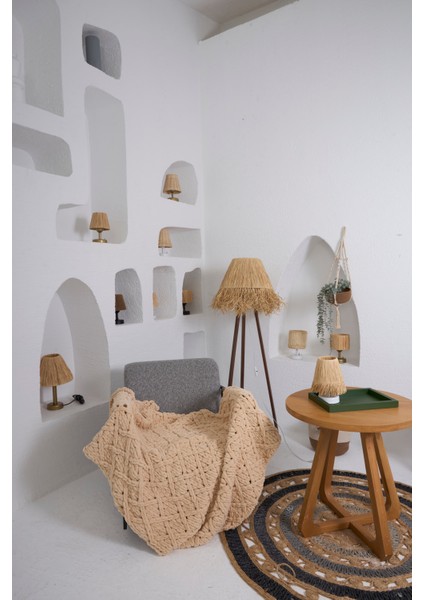 El Örgüsü Tv Battaniyesi Krem 100 x 170 cm fırsatları