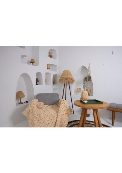 El Örgüsü Tv Battaniyesi Krem 100 x 170 cm