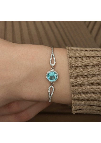 Gümüş Aquamarine Kadın Bileklik CSR2183303 fırsatları