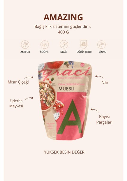 Kabak Çekirdeği ve Narlı Kahvaltılık Gevrek 400 gr x 2 Adet