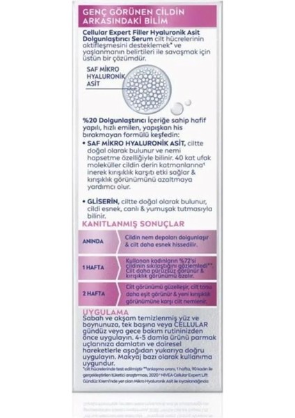 Nivea Cellular Expert Filler Hyaluronik Asit Dolgunlaştırıcı Cilt Serumu 30ML