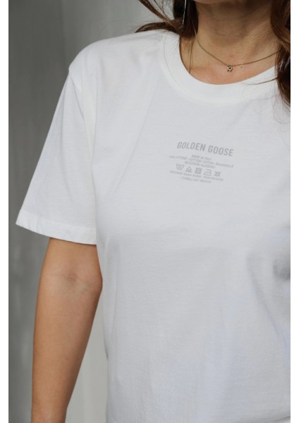 Beyaz Yazı Detay Oversize Tshirt indirimleri
