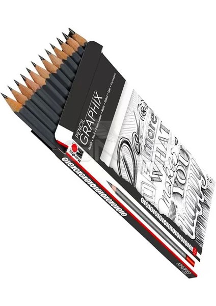 Graphix Pencil Dereceli Kalem Seti 12LI
