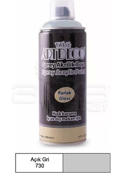 Akrilik Sprey Boya 400ML 730 Açık Gri