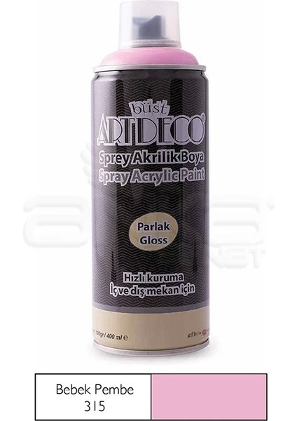 Akrilik Sprey Boya 400ML 315 Bebek Pembe