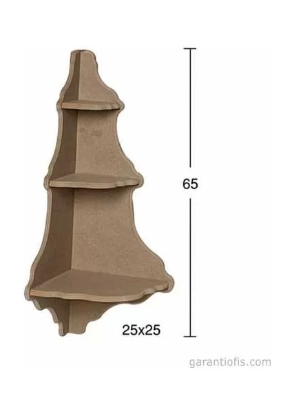-Art Ra 520 Boyanabilir Dekoratif Ahşap Raf (Duvar Tip)