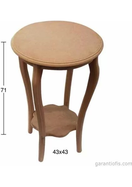 -Art Sp 533 Ham Ahşap Dekoratif Sehpa