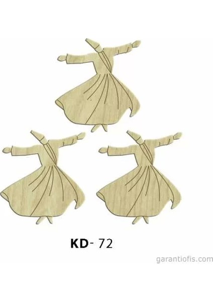 -Art Kd 72 - Semazen Tasarımlı Dekoratif Mini Ahşap Obje