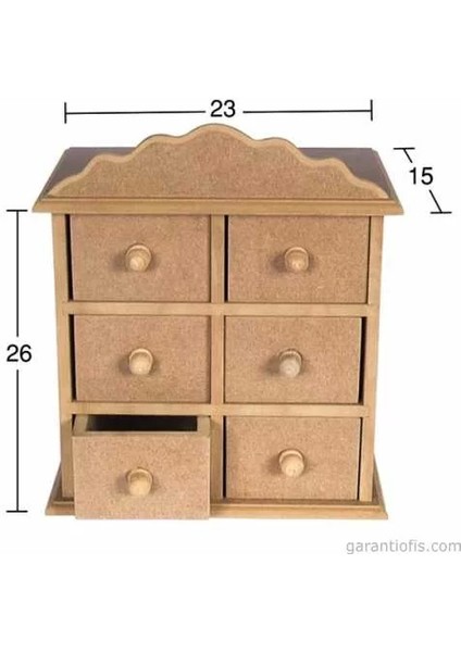 -Art Ku 275 Boyanabilir Ahşap Mini Çekmeceli Sandık