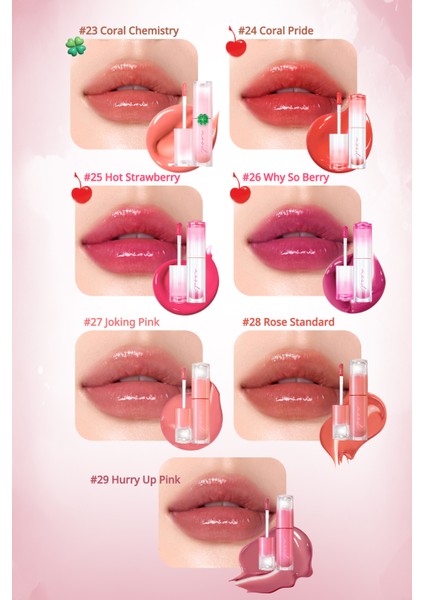 Kalıcı, Pigmentli, Parlak Bitişli Tint PERIPERA Ink Mood Glowy Tint 05 Cherry So What
