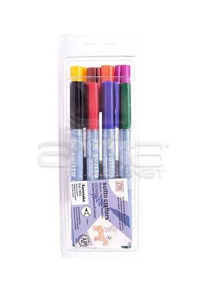 Suitto Crafters Permanent Brush Medium 8 Renk 1mm~4mm SC-55/8V