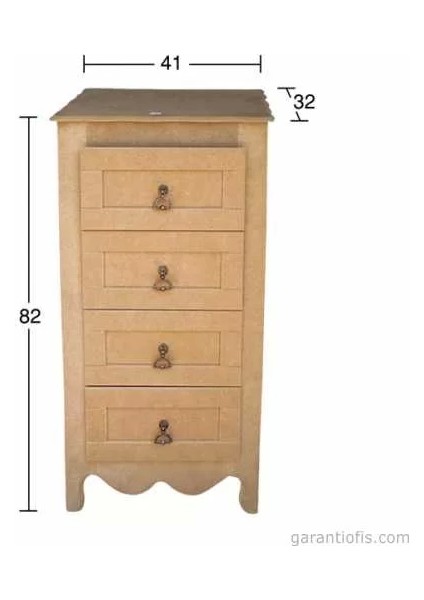 -Art D 54 Boyanabilir Ahşap Dolap Obje