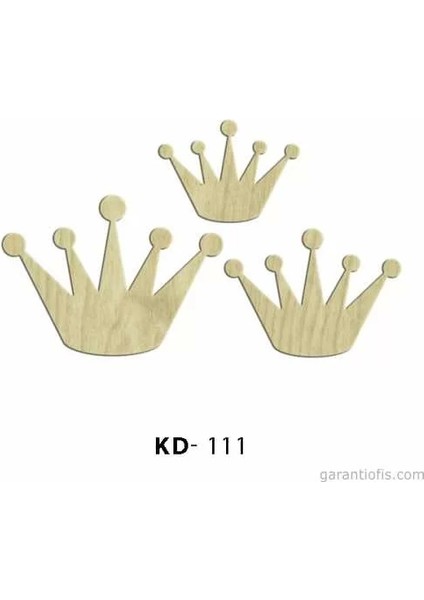 -Art Kd 111 - Taç Figürlü Dekoratif Mini Ahşap Obje