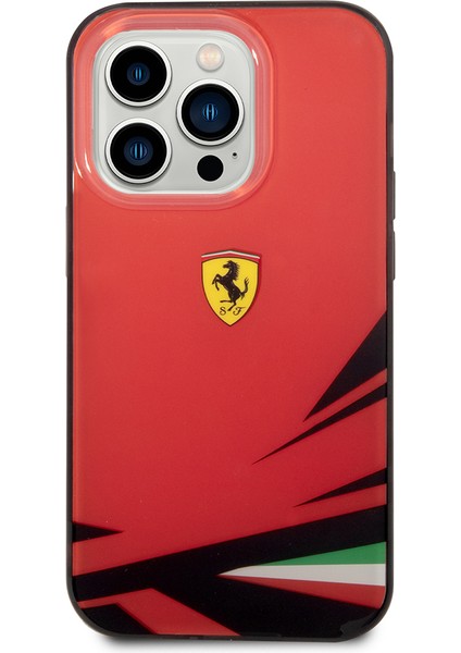 iPhone 14 Pro Max Kılıf Ferrari Sarı Italyan Bayrak Baskılı Dizayn Kapak Kırmızı fiyatları
