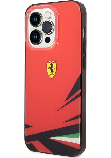 iPhone 14 Pro Max Kılıf Ferrari Sarı Italyan Bayrak Baskılı Dizayn Kapak Kırmızı fırsatları