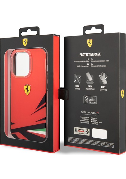 iPhone 14 Pro Max Kılıf Ferrari Sarı Italyan Bayrak Baskılı Dizayn Kapak Kırmızı indirimleri