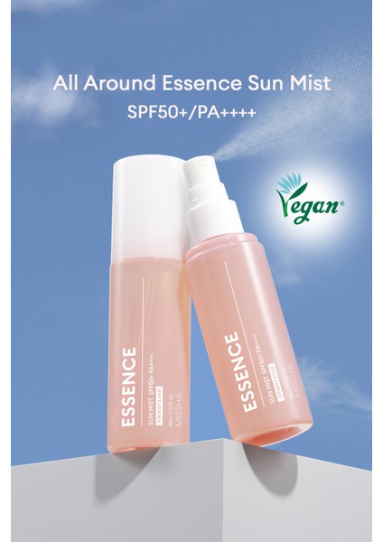 MISSHA Saç ve Vücut İçin Nemlendirici Güneş Koruyucu Mist All Around Essence Sun Mist SPF50+/PA++++