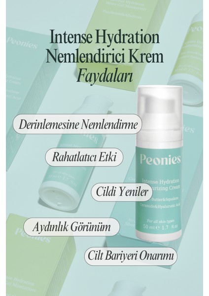 İntense Hydration Nemlendirici Krem | Seramid, Hyaluronik Asit Ve Shea Yağı | Kuru Ve Hassas Ciltler