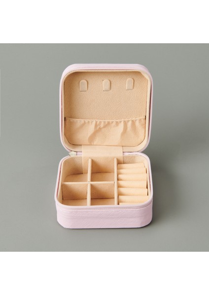 Fermuarlı Küçük Boy Takı Kutusu - Pembe fiyatları