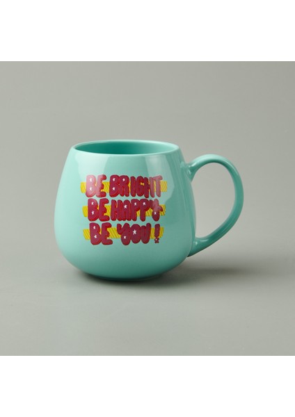 Kitchen Be Bright Be Happy Be You Sloganlı Kupa - Yeşil - 310 ml