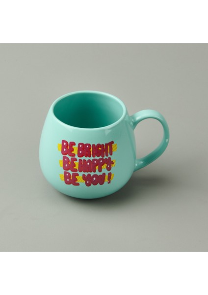 Kitchen Be Bright Be Happy Be You Sloganlı Kupa - Yeşil - 310 ml