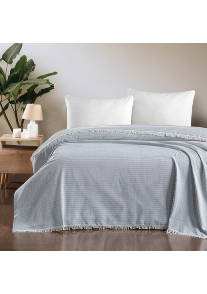 Home Luca Çift Kişilik Pike 200 x 220 cm -Indigo