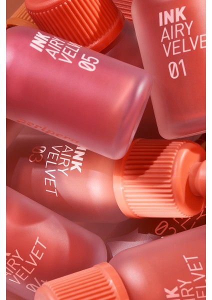 Uzun Süre Kalıcı ve Hafif Formüllü, Kadife Bitişli Tint PERIPERA Ink Airy Velvet (15 Soft Coral)
