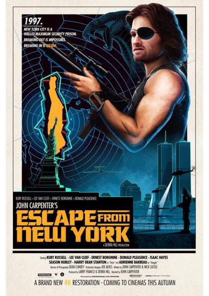 Escape From New York (1981) (Folyo / Afiş / Poster) 2697 ( 70 cm x 100 cm )