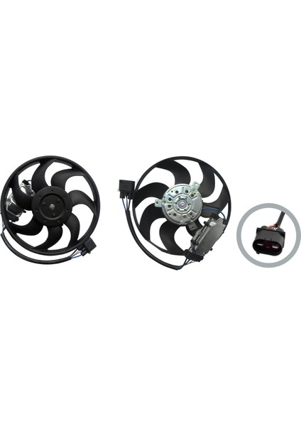 Fan Motoru Davlumbazsız SOL–7L0959455C-WISCO–VOLKSWAGEN Touareg Q7 Cayenne 2003 Sonrası Uyumlu