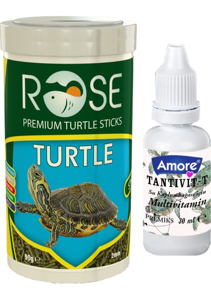 Kaplumbağa Yemi 100ml Turtle Sticks Sürüngen Çubuk Yem, Multivitamin Seti