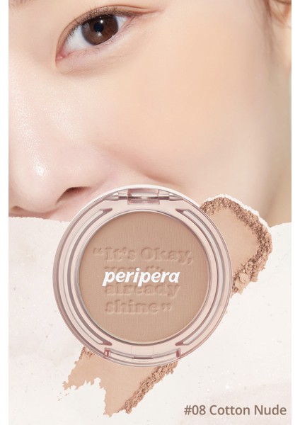 Pastel Tonlarda Sebum Dengeleyici Toz Allık PERIPERA Pure Blushed Sunshine Cheek (08 Cotton Nude) fiyatları