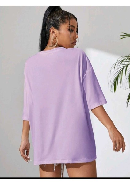 Kadın / Kız Be The Lıght Baskılı Oversize Salaş T-Shirt Ünisex Boyfirend fırsatları