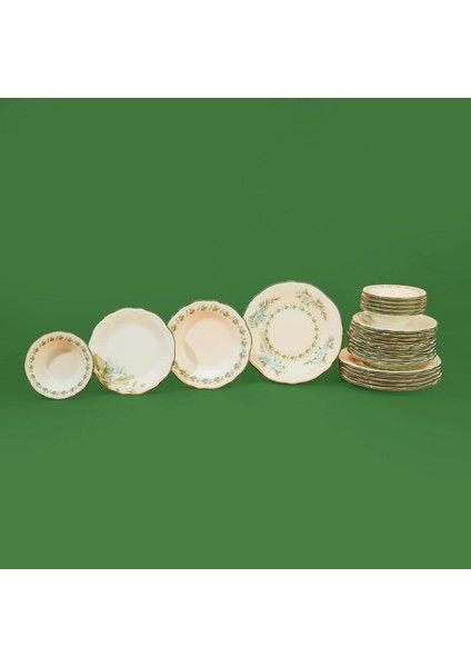 Kitchen Greeny 24 Parça Yemek Takımı - Renkli