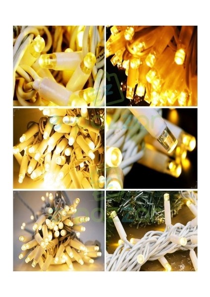 10M 100 LED IP65 Dış Mekan LED Işık Beyaz Kablo fırsatları