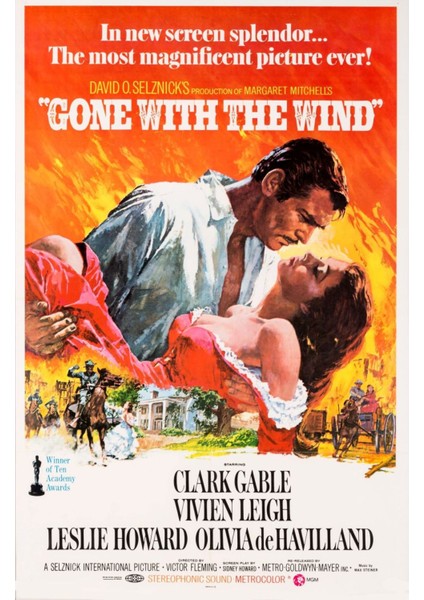Gone With The Wind (1939) 3 ( Folyo ) - Afiş - POSTER-3157 ( 70 cm x 100 cm )