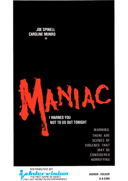 Maniac (1980) 1 ( Folyo ) - Afiş - POSTER-4489 ( 70 cm x 100 cm )