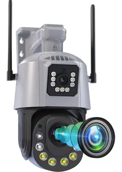 6 Mp Çift Kameralı 36X Optik Zoom Büyük Kasa Ptz Wifi Kamera Icsee Xmeye Yazılım