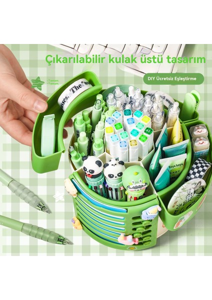 Öz Disiplinli Zımbalar Çıkarılabilir, Büyük Kapasiteli Öğrenciler Masaüstü Çok Fonksiyonlu Döner Kalem Tutucu Kullanır (Yurt Dışından) modelleri