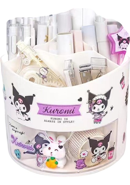 Dönebilir Yugui Köpek Melodie Masaüstü Çoklu Izgara Bitirme Kalem Tutucu (Yurt Dışından)