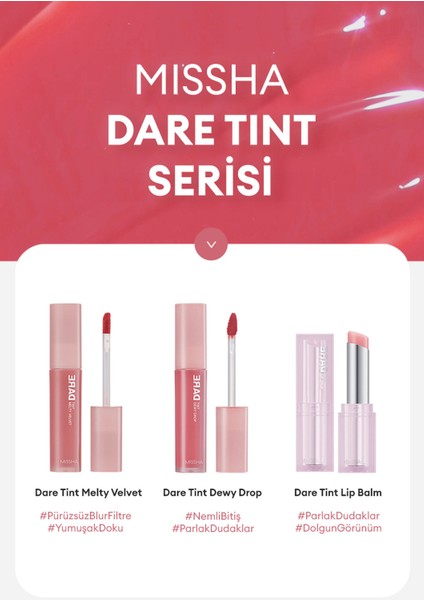 Uzun Süre Kalıcı, Nemli Bitiş Sunan Parlak Tint Dare Tint Dewy Drop (Mauve Fog)