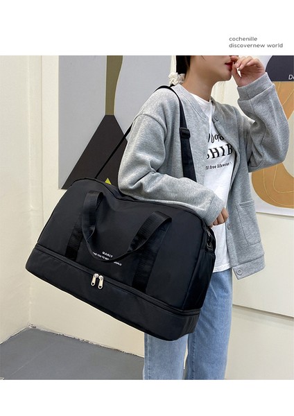 Kısa Yolculuk Büyük Kapasiteli Premium Duygu Bağımsız Ayakkabı Tek Omuzlu El Spor Spor Çantası (Yurt Dışından) indirimleri