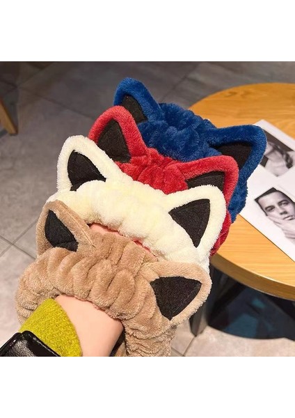 Kedi Kulakları Kadın Yüz Yıkama Maskesi Kafa Bandı Yıkama Kaymaz Saç Bandı (Yurt Dışından) modelleri