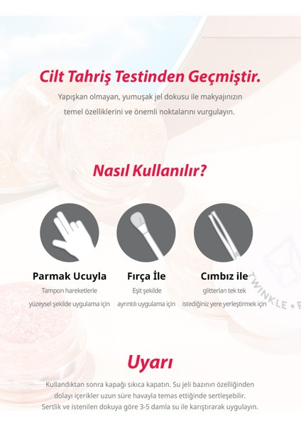 Çok Amaçlı Kullanım İçin Yoğun Sim İçerikli Jel Twinkle Pop JellyGlitter(#6 Bronze Banzzak