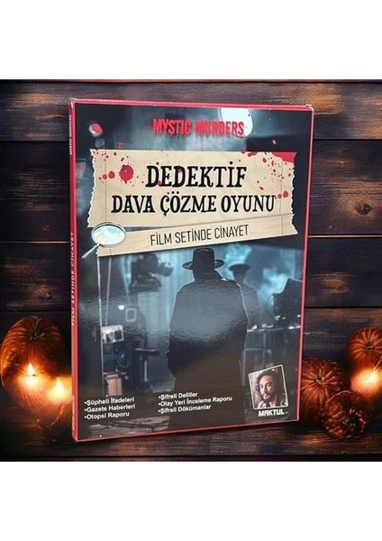 Dedektif Dava Çözme Oyunu | 4'lü Set | Ayin, Trende, Otelde, Film Setinde Cinayet modelleri