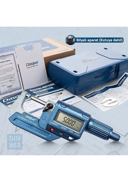 Dasqua 4230-2005 Dijital Dış Çap Mikrometresi fırsatları